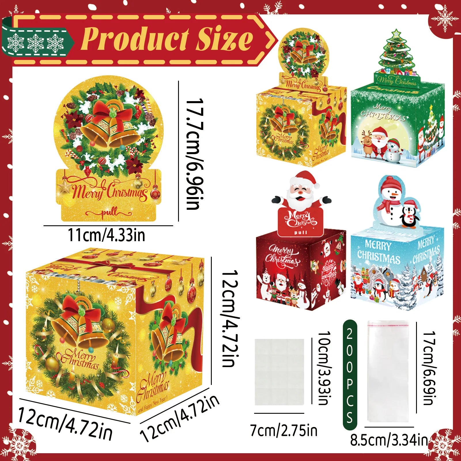 Christmas Money Box Collection With Santa And Friends For Holiday Party Decorations Gift Exchange Cash Box Festival Ornament