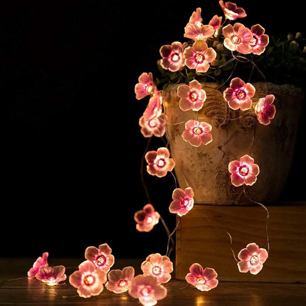 LEDs Garland Deco Christmas Decoration Decorative Lights Light Fixture Cherry Lighting Strings Flower String Lights LED String
