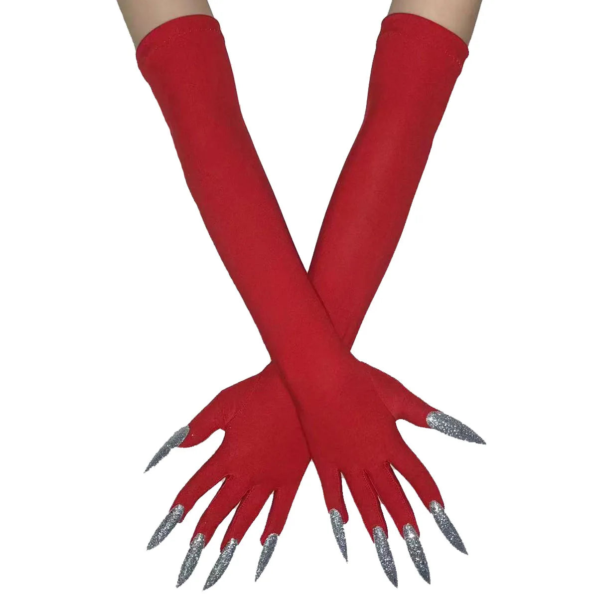 Cool Halloween gloves long ghost claw dress up gloves fashionable red long nails Cosplay Halloween funny gloves A529