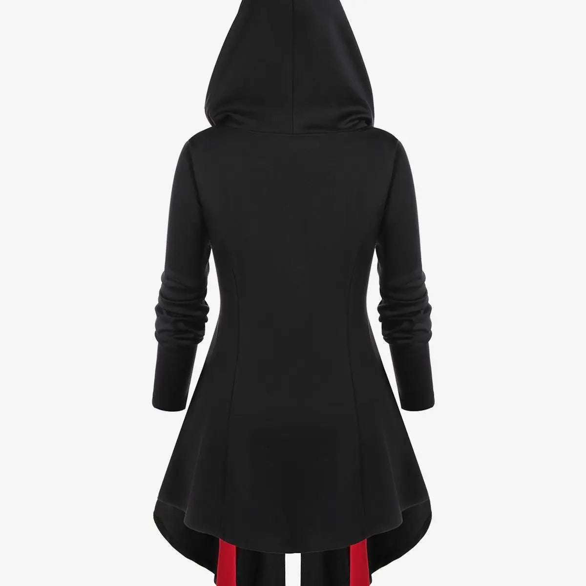 Women Halloween Dress Sexy Irregular Hooded Mini Dresses Lace Up Patchwork Full Sleeve Zipper Vestidos Party Streetwear