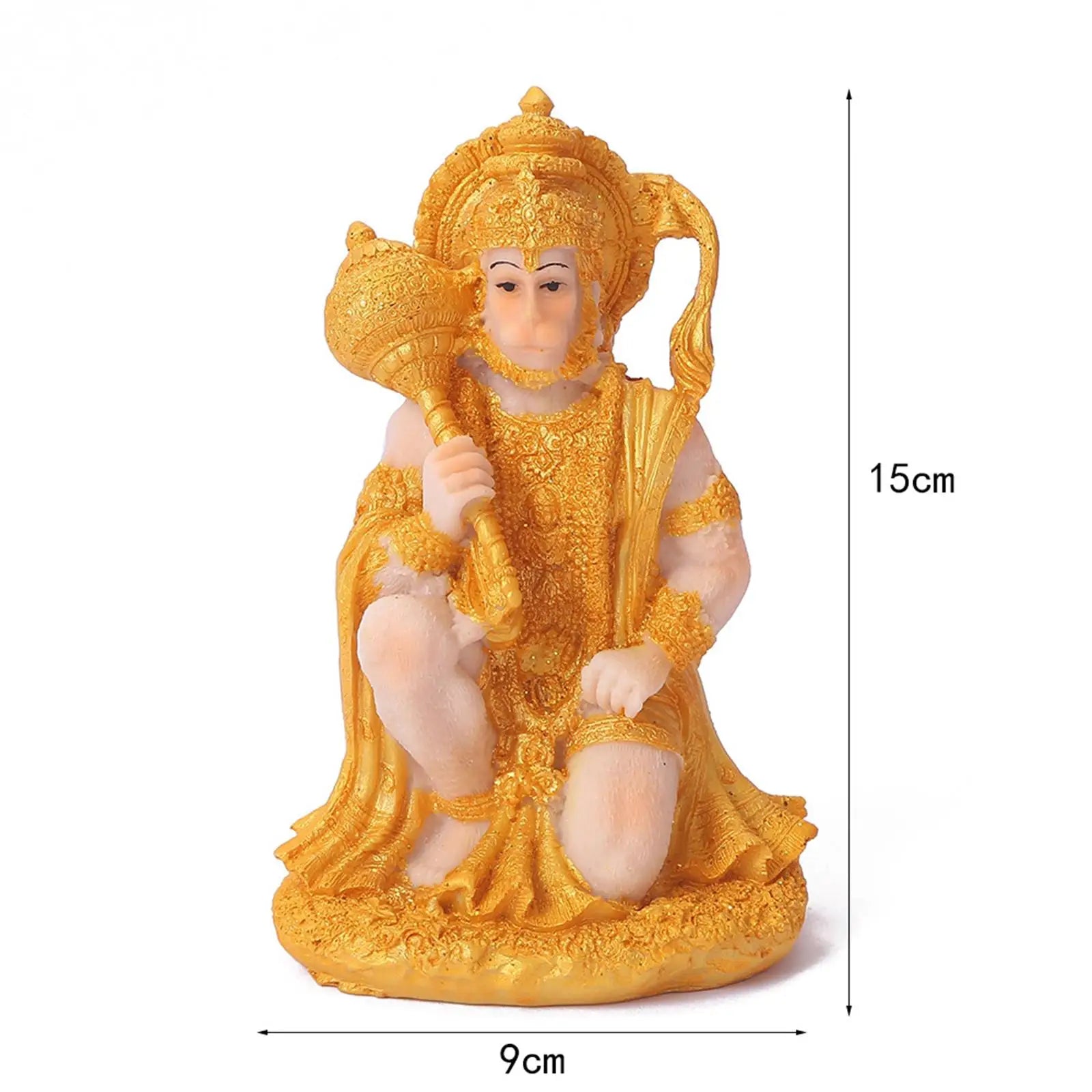 Hindu Monkey God Buddha Statues Hanuman Figurine Handcrafted Sculpture for Tabletop Meditation Temple Meditation Decoration