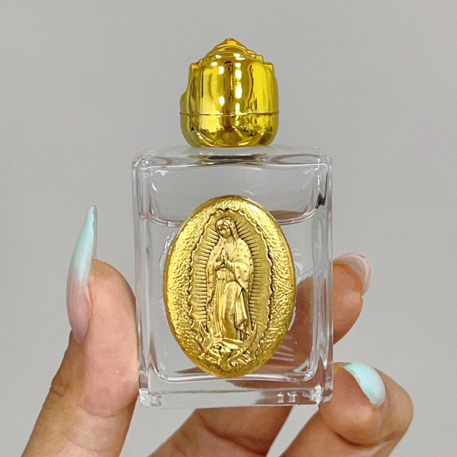 1/2pcs Holy Jesus Bottle Religious Cross Christian Virgin Sculpture Bottle Holy Water Storage Perfume Lotion Separate Bottles