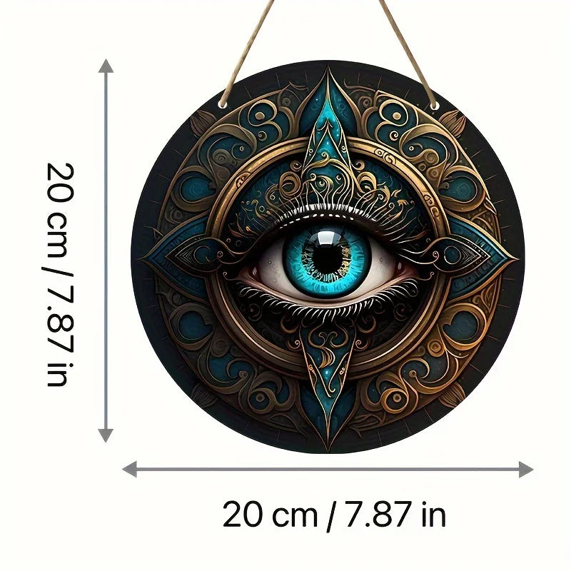 Evil Eye Round Acrylic Sign,Evil Spirit Protection,Oddities Wall Decor,Nostalgic Acrylic Sign,Home,Bar,Garden,Kitchen,Restaurant