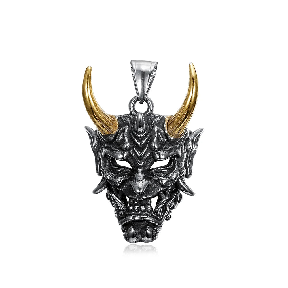 Gothic Hip Hop Skull Pendant Necklaces For Men Stainless Steel Punk Fashion Skeleton Necklace Halloween Jewelry Gifts Wholesale