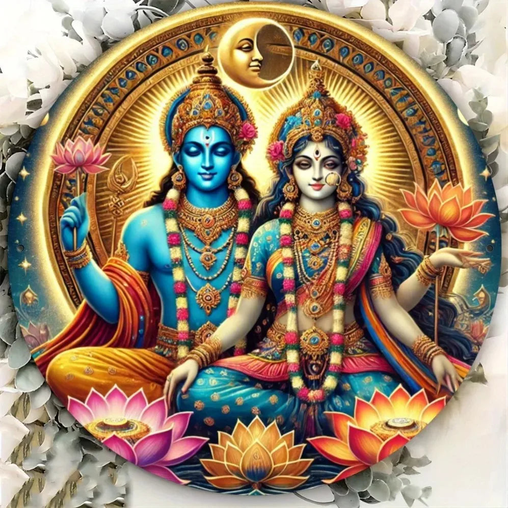 1PC Indian Shiva And Parvati Wall Art - For Home & Room Decoration - Perfect Gift for Friends Family on Festivals