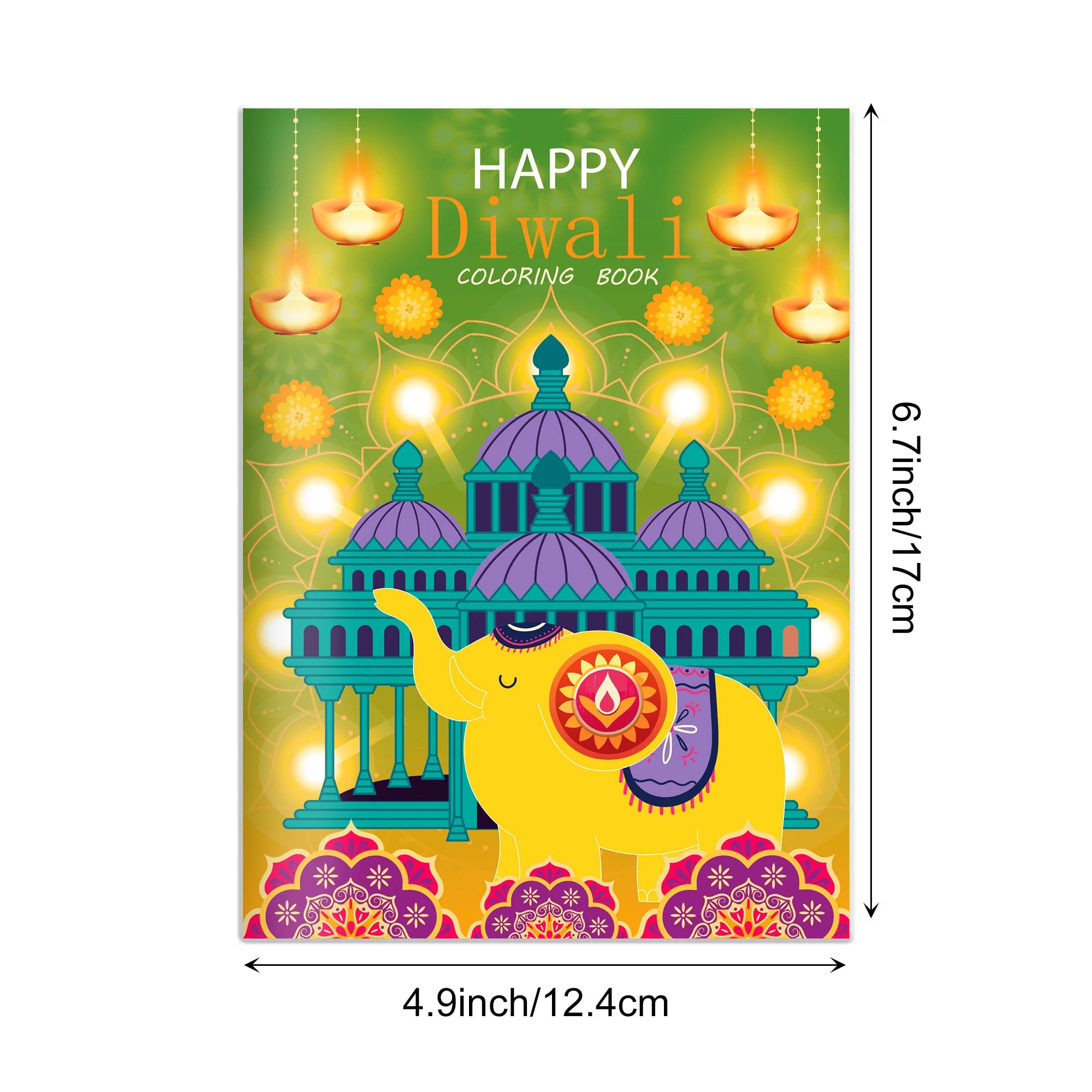 6/12/24pcs Diwali Festival Graffiti Drawing Painting Books DIY Coloring Picture Books For Kids Gifts Diwali Party
