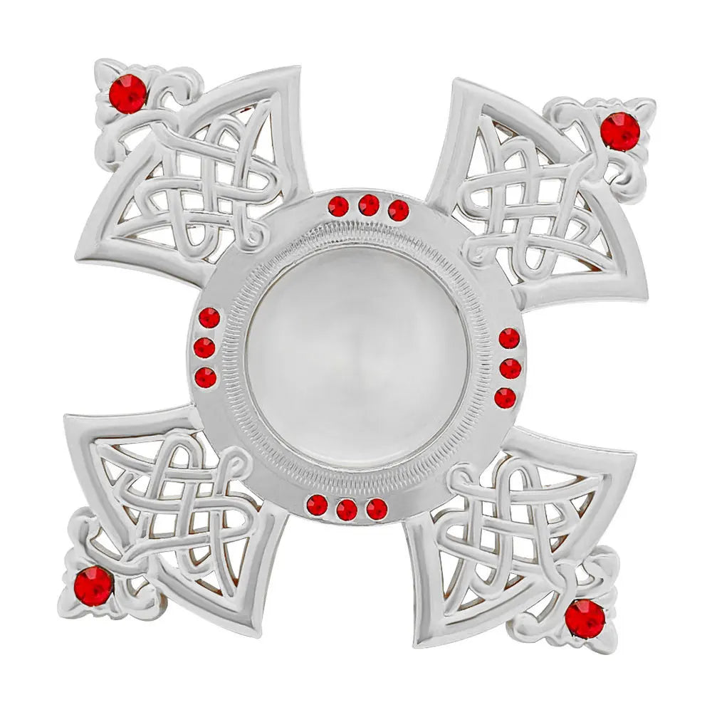 HTISOK Orthodox Holy Water Vessel Gold Plated Alloy with Celtic Cross Church Sanctuary Family Spiritual Space Religious Decor