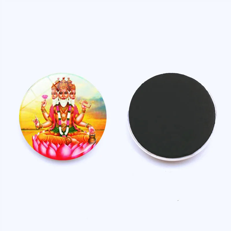 Hinduism, Gods, Elephant Head Gods, Time Gems, Refrigerator Stickers 25mm