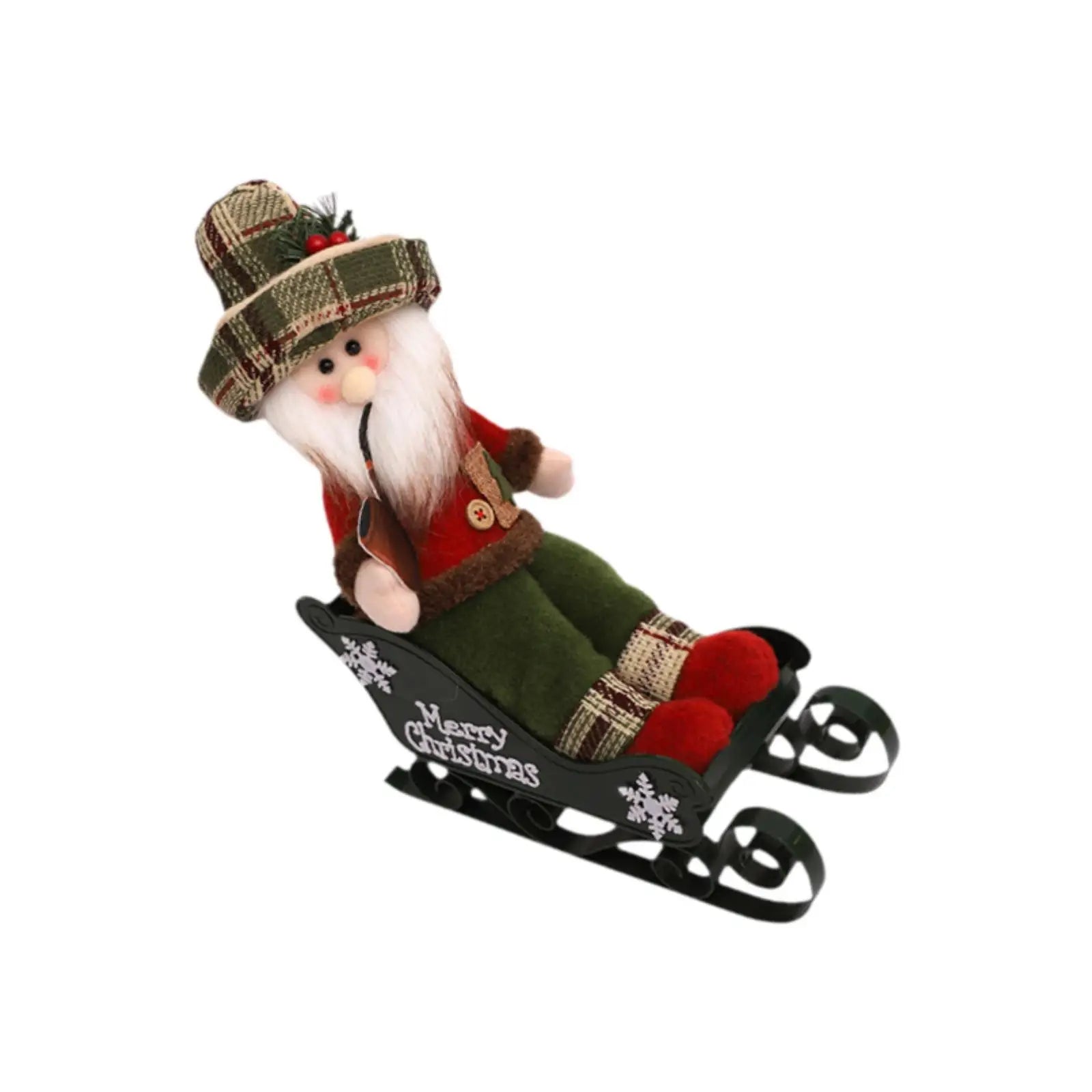 Christmas Statue Xmas Sculpture Figurine Decorative Tabletop Ornament for Home Cabinet Office Housewarming Photo Props