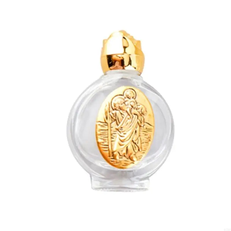 Empty Holy Water Bottle with Lid Clear Glass Praying Supplies for Home Church Christian Baptism Religious Gift Accesso