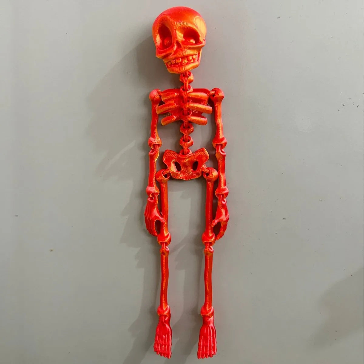 Poseable Skeleton Fridge Magnet Goth Human Skeletons Model with Movable Joints Funny Articulated Fridge Sticker Halloween Decor