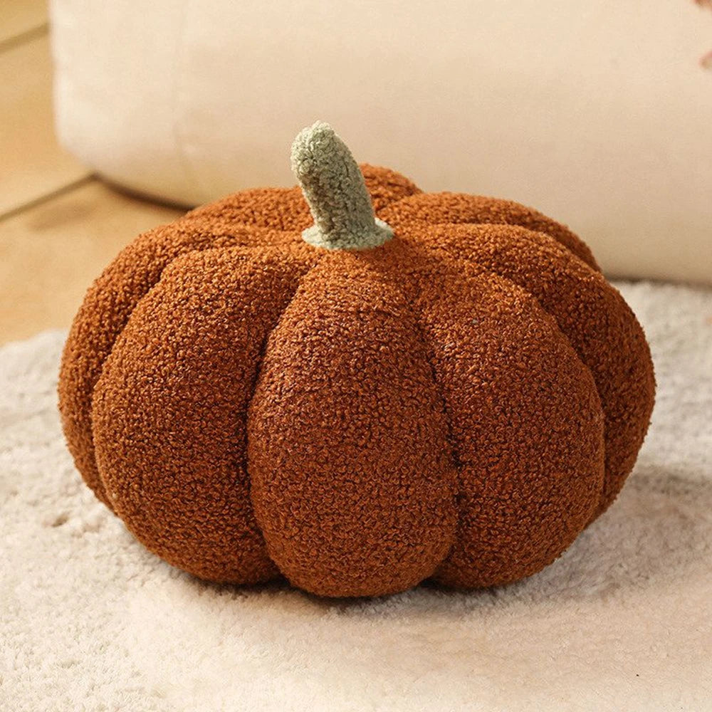 20CM Creative Home Pumpkin Plush Toy Living Room Sofa Decoration Throw Pillow Particles Plush Pumpkin Doll Halloween Dress Up