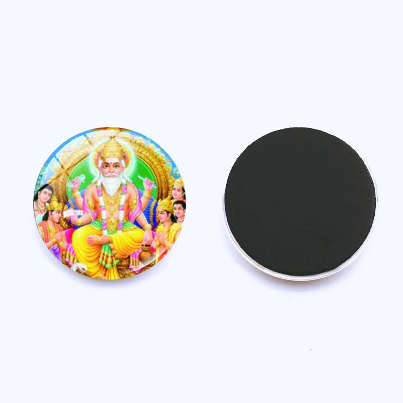 Hinduism, Gods, Elephant Head Gods, Time Gems, Refrigerator Stickers 25mm