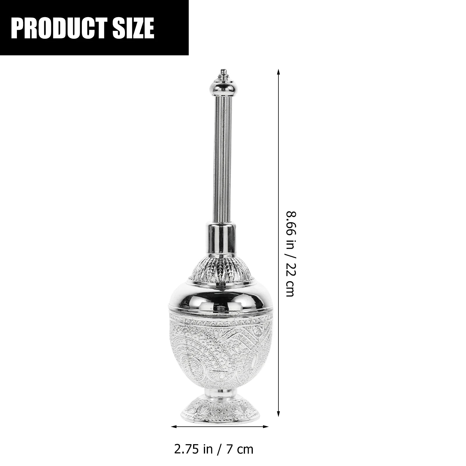 Electroplated Holy Water Bottle Decorative Glass Zinc Alloy Empty Container For Vases Home Decor Catholic Oil Container