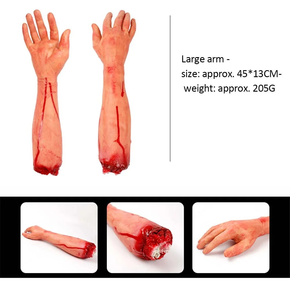 Halloween Prop Bloody Scary Fake Organ Human Brain Body Parts Fake Hand Finger Leg Foot Brain Heart Party Accessories