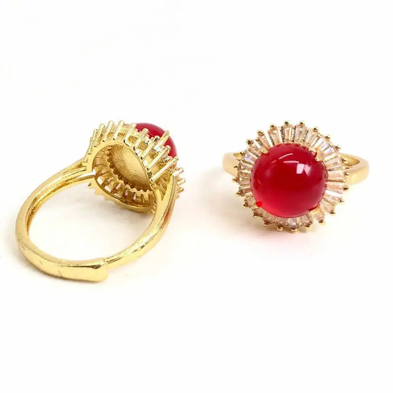 Gothic Evil Eye Ball Design Charm Ring for Men and Women, Crystal opal Jewelry, Punk Finger Accessories, Stainless Steel