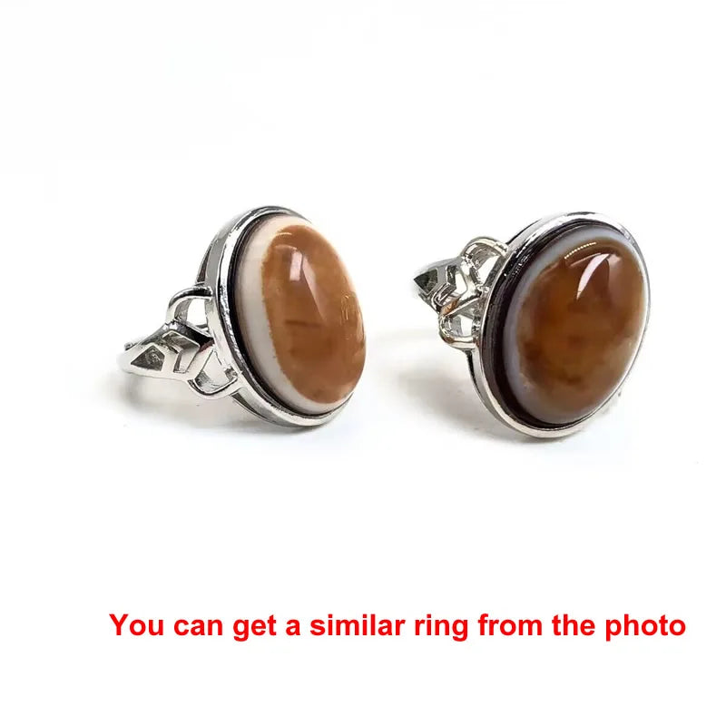 Gothic Evil Eye Ball Design Charm Ring for Men and Women, Crystal opal Jewelry, Punk Finger Accessories, Stainless Steel