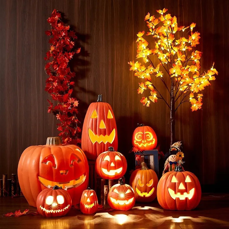 Halloween Decoration Pumpkins Lamp For Home Yard Garden Outdoor Decor Hallowen Horror House Skull Party Props Glow in The Dark
