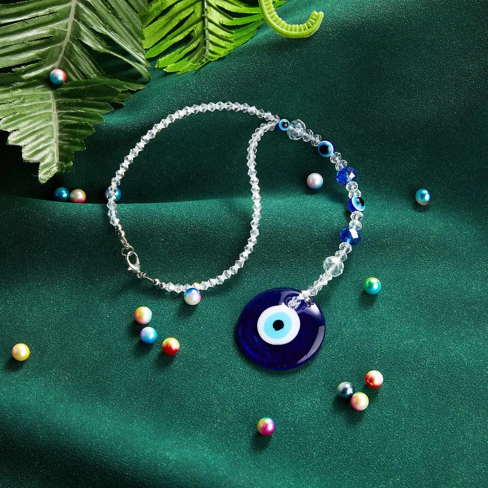Evil Eye For Car Evil Blue Eye Accessory Rear View Mirror Charm Shining Evil Blue Eye Car Charm Window Pendent For Rear View