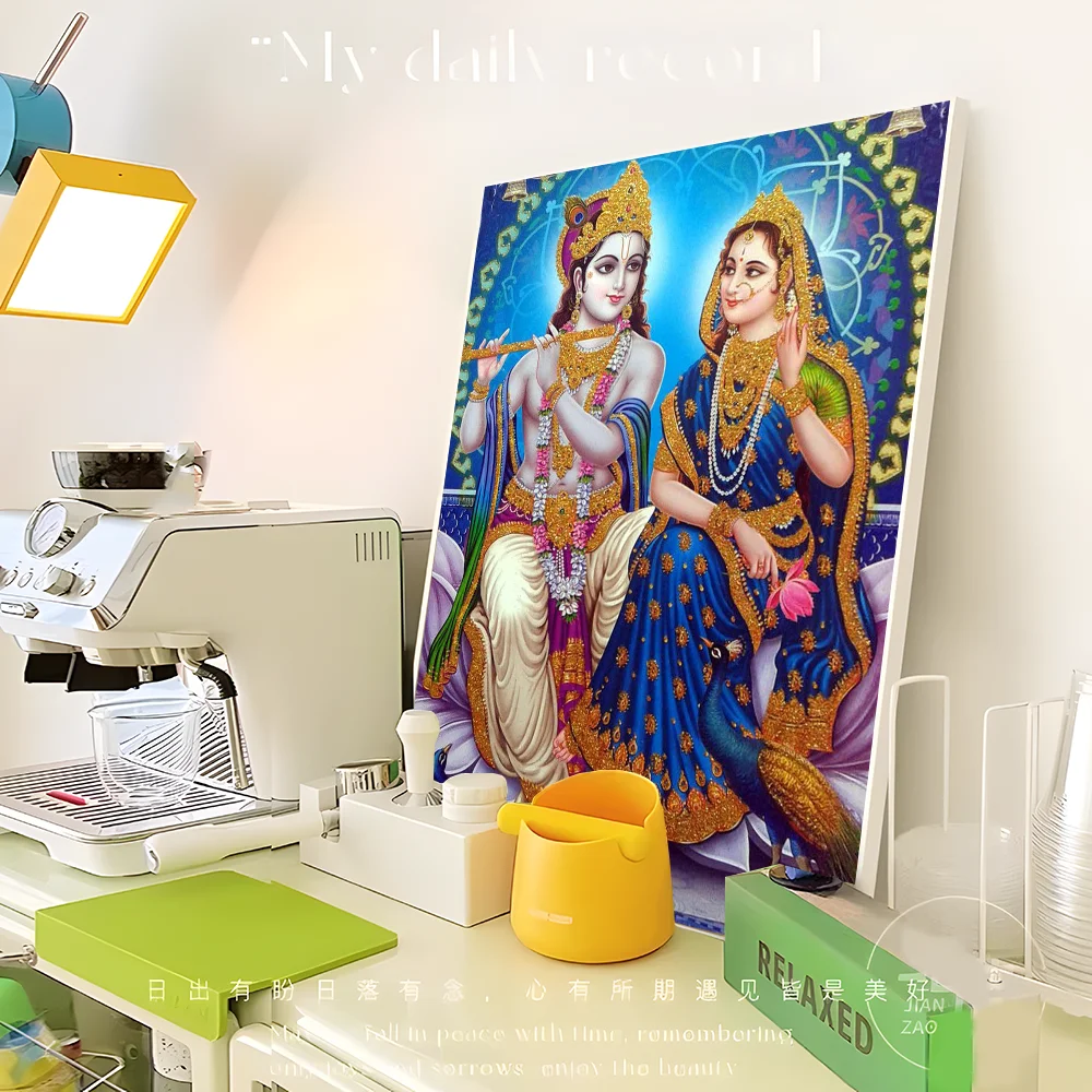 Modern Hindu God Anime Posters Sticky Whitepaper Sticker DIY Room Bar Cafe Kawaii Room Decor