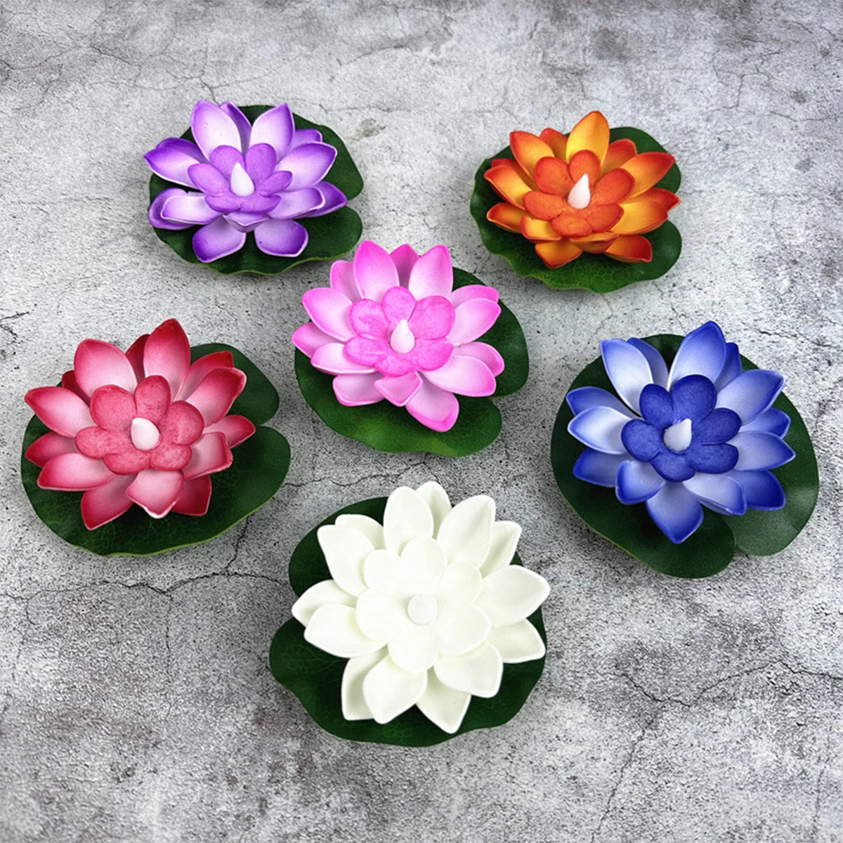 15/10CM Diwali Floating Induction Lotus Lamp Garden Led Pink Battery Powered Lights Outdoor Waterproof Landscape For Night Light