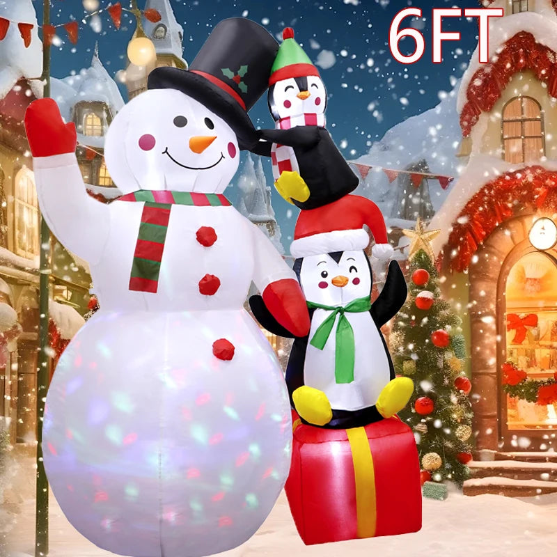 Christmas Inflatable Santa Snowman Archway Outdoor Decorations Blow Up ArchYard ,Outdoor Lawn Winter Decor Christmas Decoration