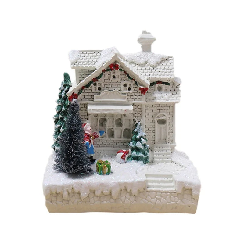 Christmas Light House Christmas Village Decoration For Home Xmas Gifts Christmas Ornaments New Year 2025 Natale Navidad Noel