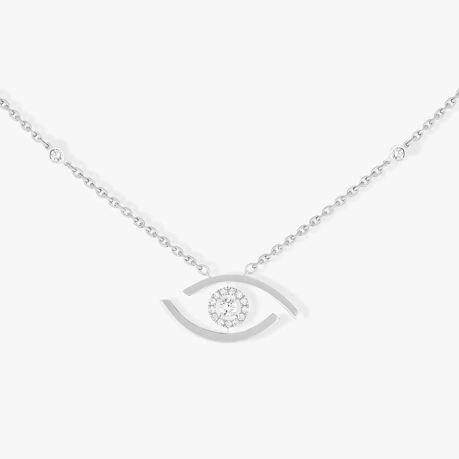 Evil Eye Necklace for Women, Minimalist Luxury Choker Jewelry Gift, Trendy Stainless Steel Chain with Unique Demon Eye Pendant