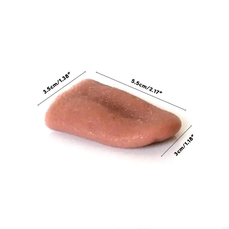 831B False Tongue Horrible Stretchable Tongue Prop Tricks Prank Tongue for Halloween