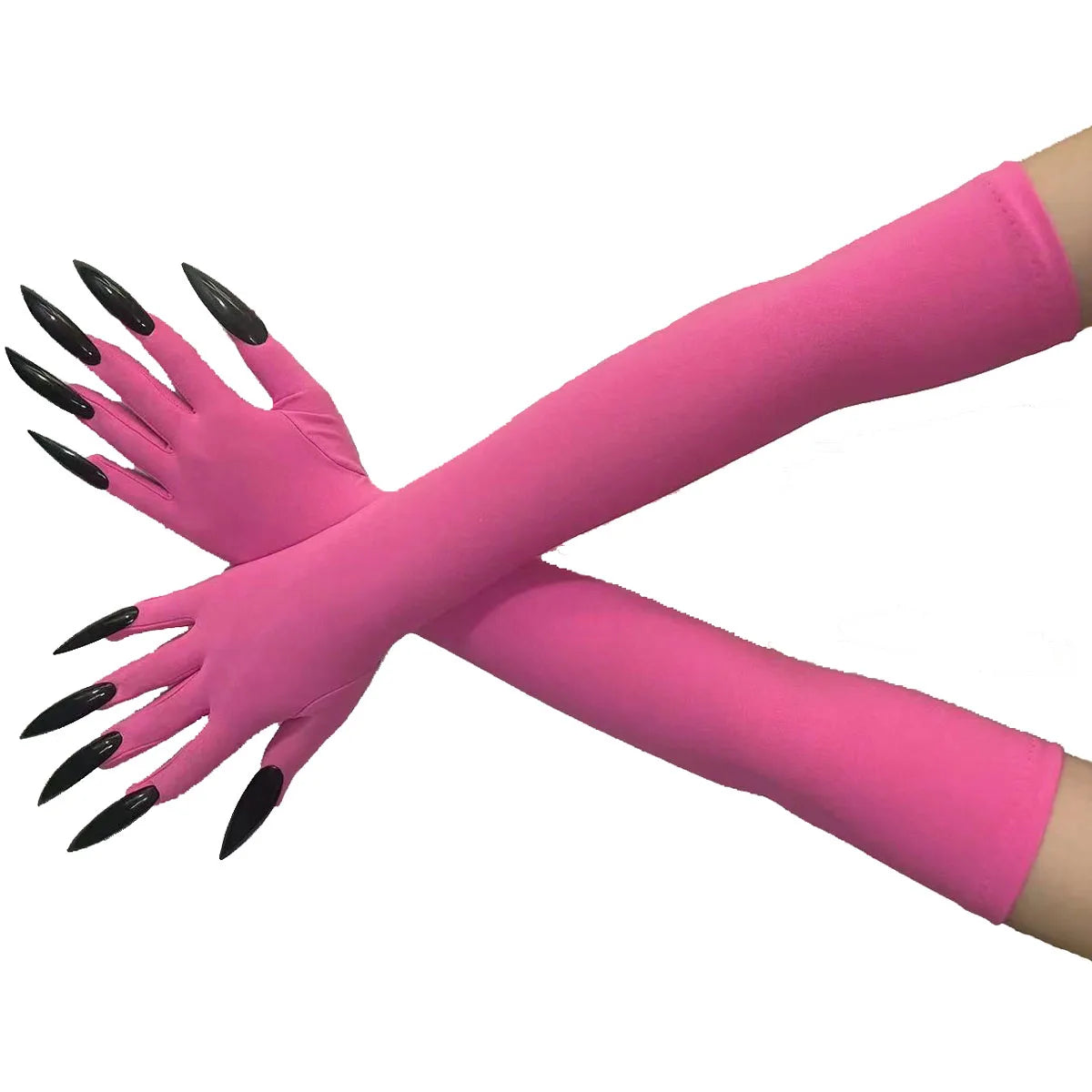 Cool Halloween gloves long ghost claw dress up gloves fashionable red long nails Cosplay Halloween funny gloves A529