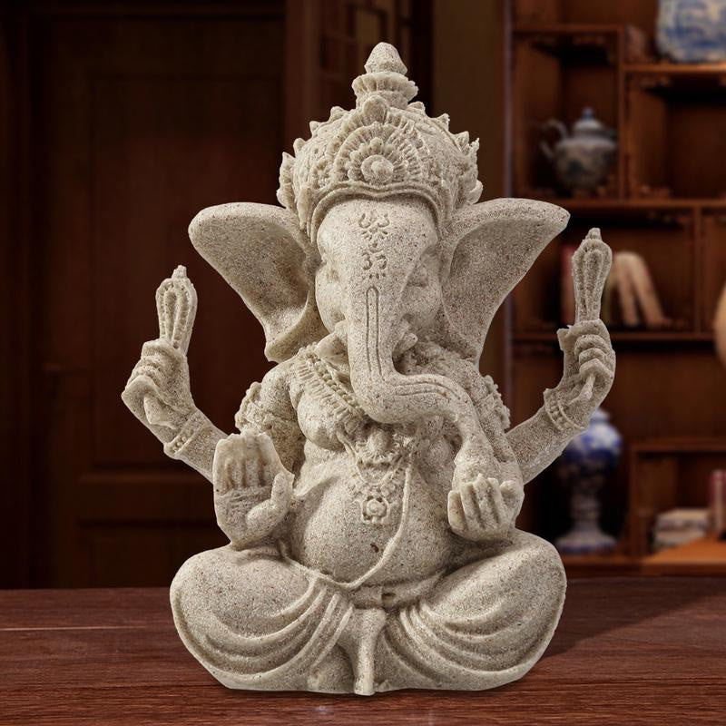 Sandstone Lord Ganesha Statue Sculpture Handmade Decoration DSERS