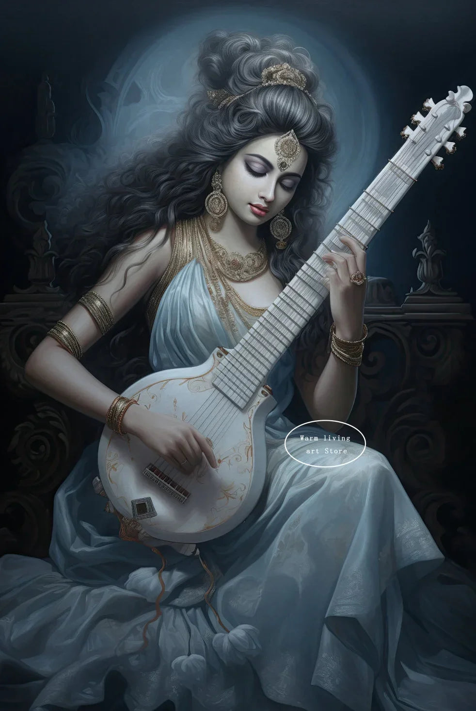 Lakshmi Krishna Buddha Shiva Ganesha Hindu Deity Canvas Wall Art  Spiritual Home Decor Posters  Prints