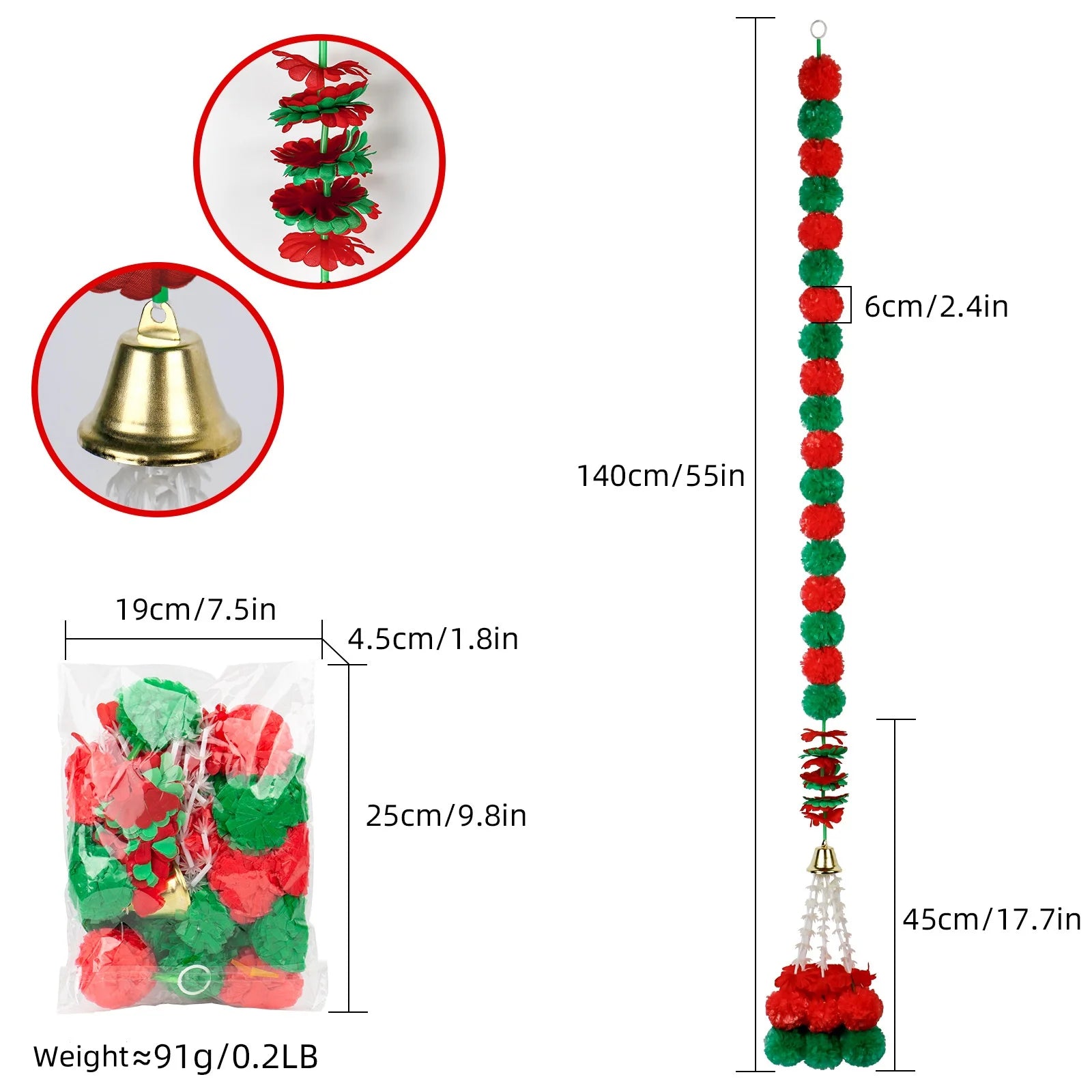 Marigold Garlands Artificial Flower for Indian Decoration Diwali Day of The Dead Halloween Party Festival Wreath Ornament