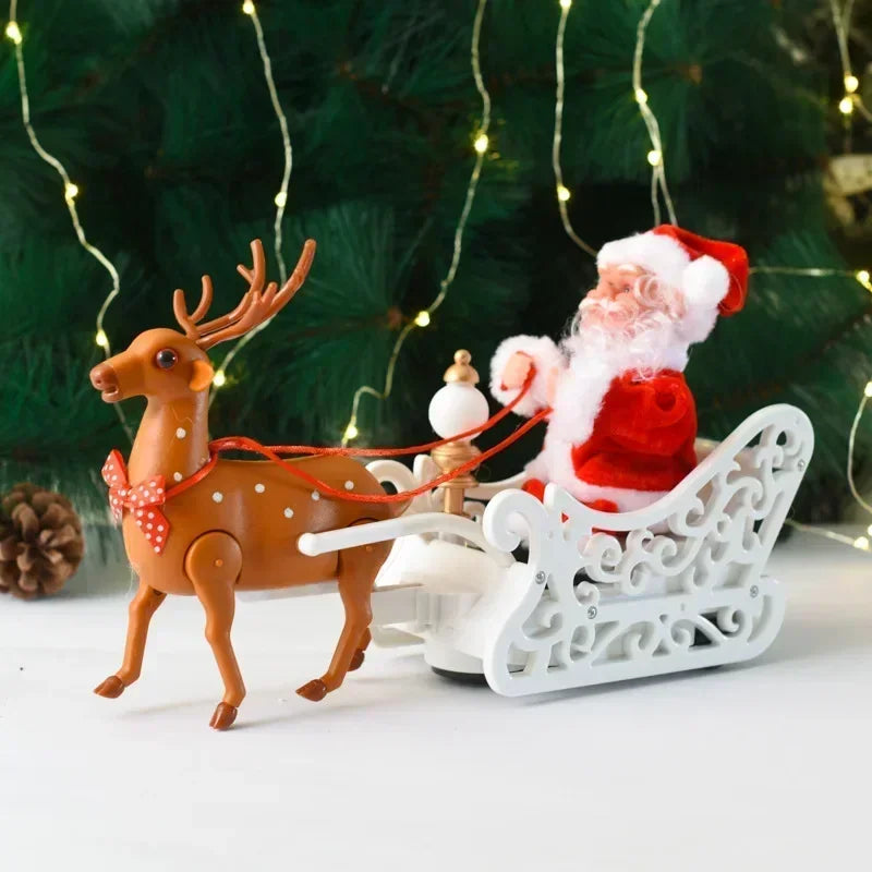 Christmas Decoration Electric Ladder Santa Claus Climbing Beads Santa Claus Children's Gift Mall Christmas Tree Decoration