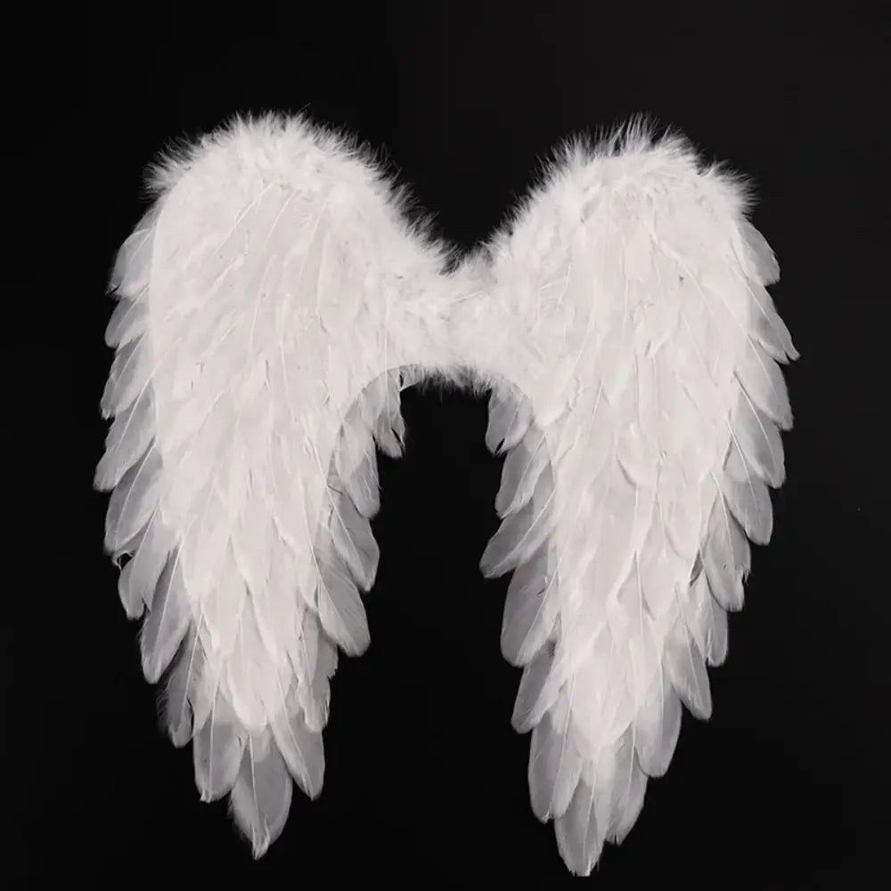 Black Feather Wings Creative White Handmade Angel Wings Party Props Cosplay Little Wings Halloween