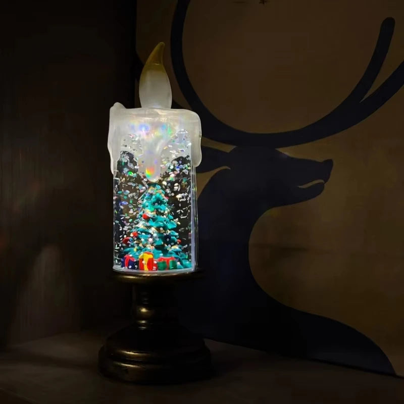 Christmas Decorations Candle Lights Candles Lights Angel Snowflake Crystal Ball Lights Creative Christmas Gifts Desktop Ornament