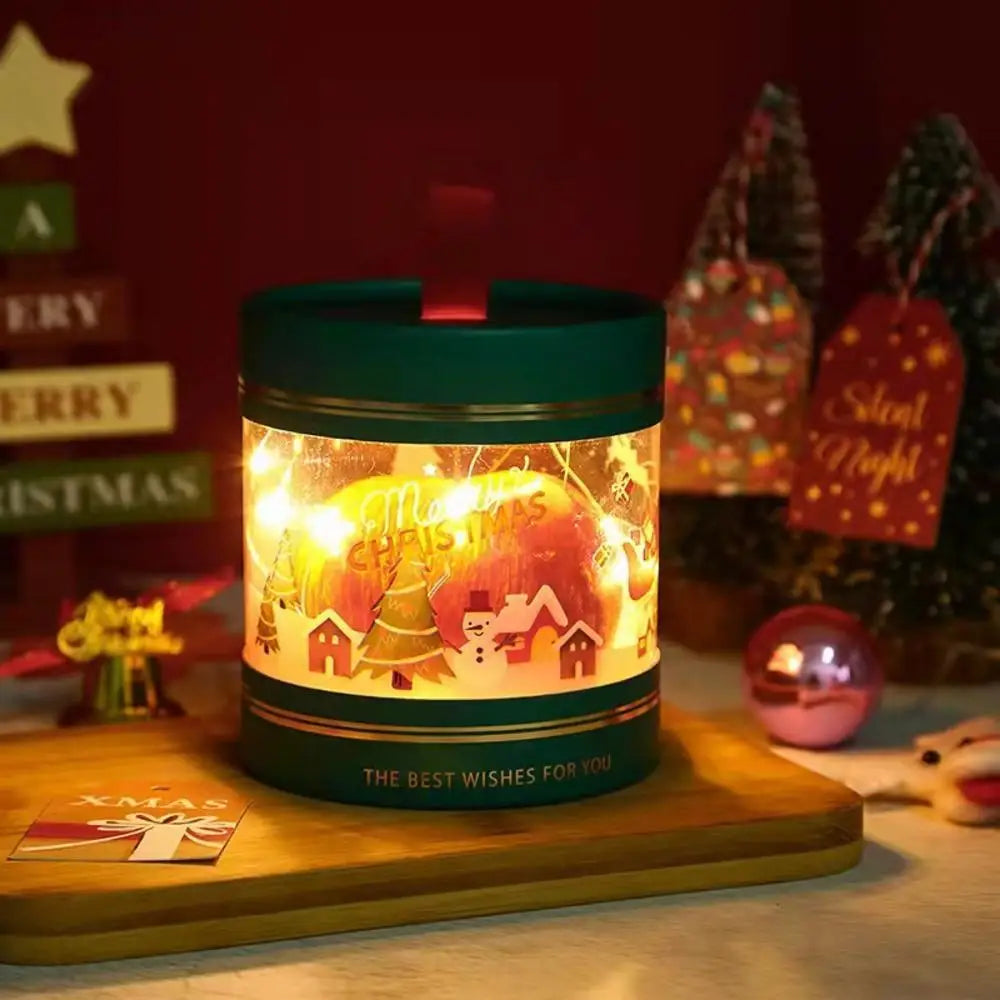 Christmas Gift Packaging Box Festive Dessert Party Decoration Treats Cake Hug Bucket Plastic Transparent Storage Case Home