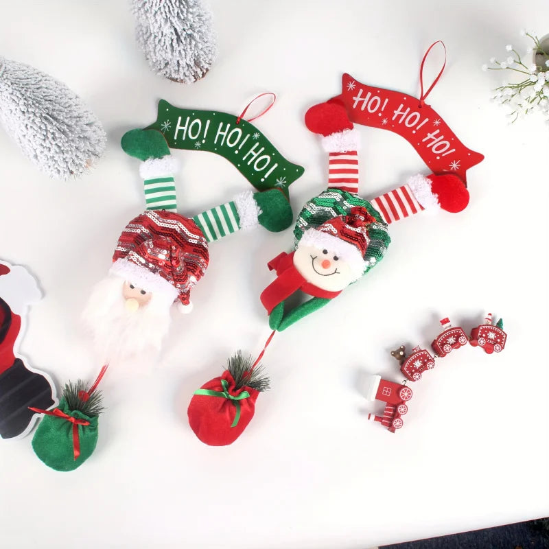 Christmas Tree Decorations, Pendant Ornaments, Perfect for Holiday Party Hotel Decoration, Soft Fabric Christmas Gifts