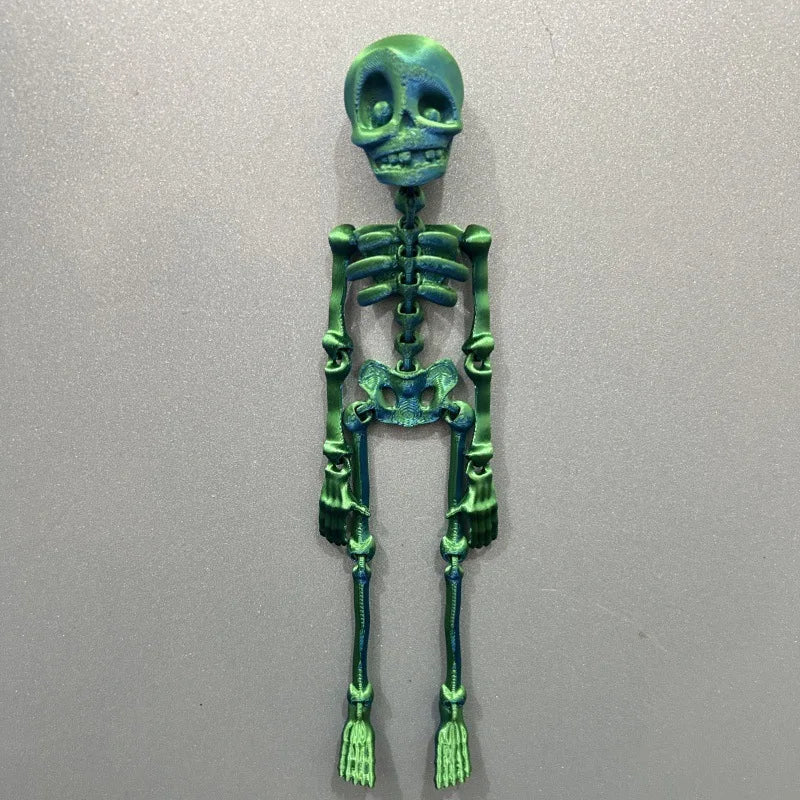 Poseable Skeleton Fridge Magnet Goth Human Skeletons Model with Movable Joints Funny Articulated Fridge Sticker Halloween Decor