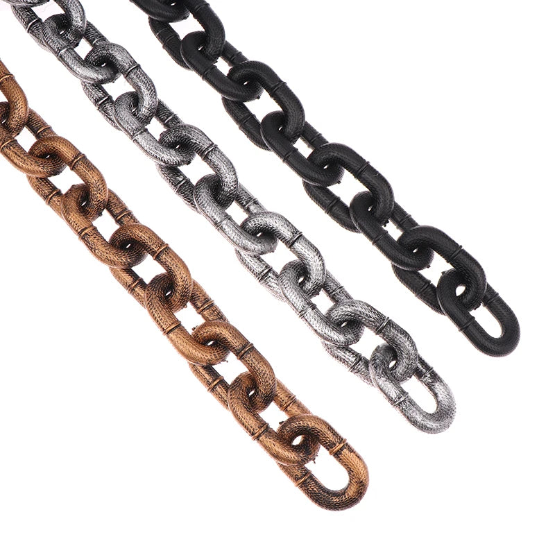1.5m Funny Plastic Simulation Chain Dog Pet Leash Pet Tractions Rope Halloween Props Pet Supplies Leash