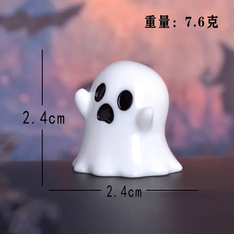 Halloween Micro Landscape Miniature Figurines Resin Craft Mini Fairy Garden Ornaments Cute Pumpkin Ghost Home Decor