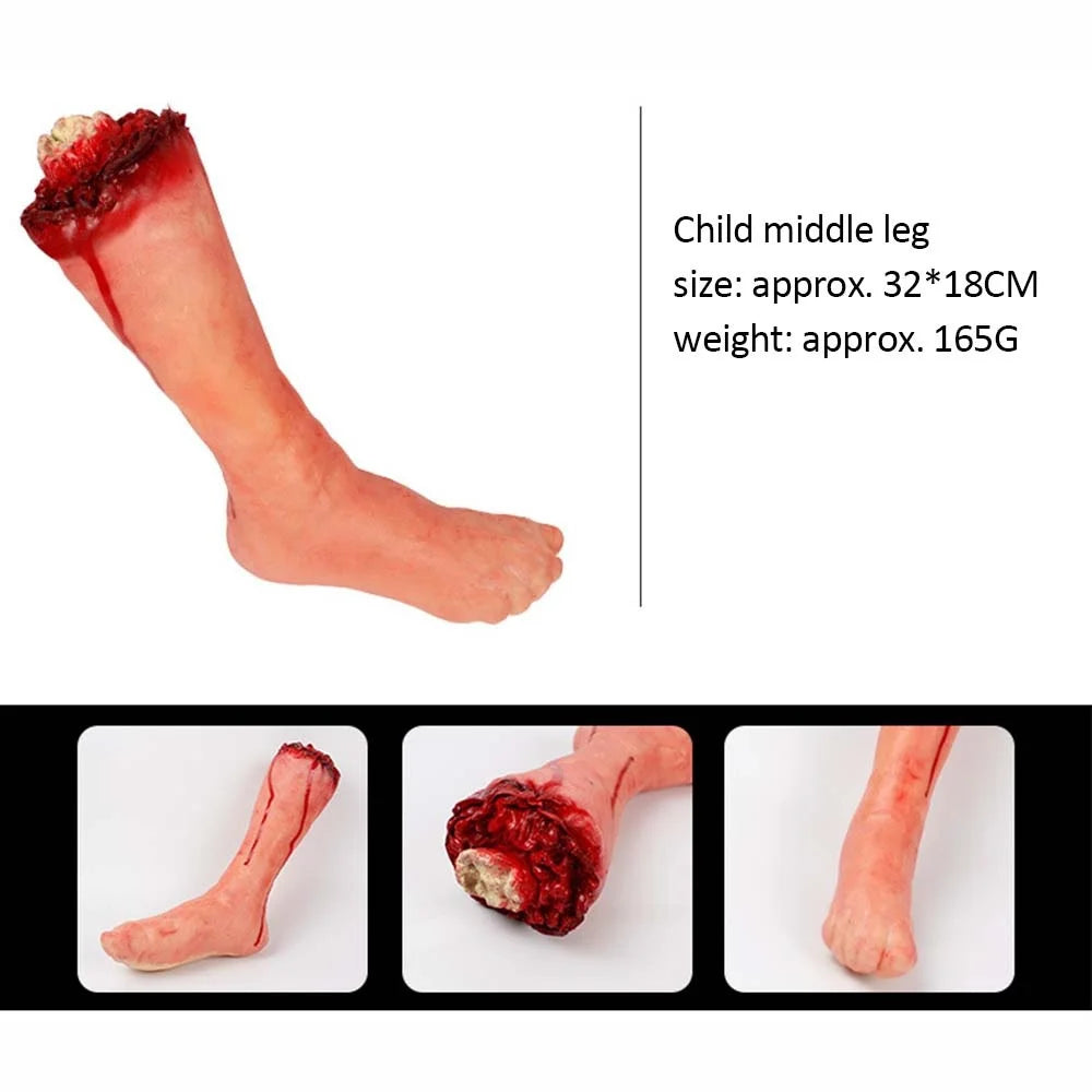 Halloween Prop Bloody Scary Fake Organ Human Brain Body Parts Fake Hand Finger Leg Foot Brain Heart Party Accessories