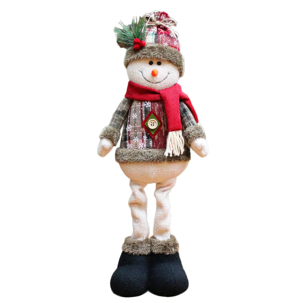 Christmas Decoration Doll Xmas Santa Elk Snowman 18" Soft Flannel Ornaments Home Festive Party Xmas Tree Exquisite Decor Gift