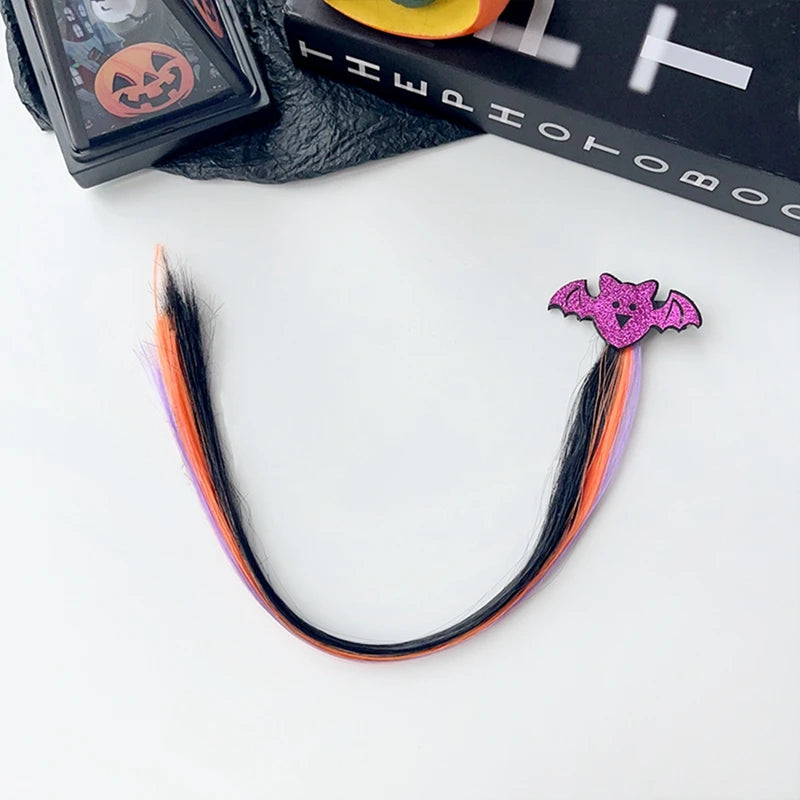 Pumpkin Bat Hair Clip Halloween Party Decoration for Kid Adult Halloween Cosplay Costumes Halloween Prop Ghost Party Accessories