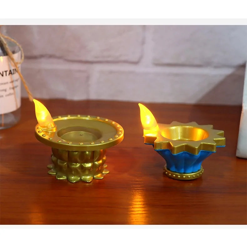 LED Candle Lamp Diwali Simulation Deepavali Decorative Candle Small Floating Decoration Oil Lamp Floating On Water LED Tea Light