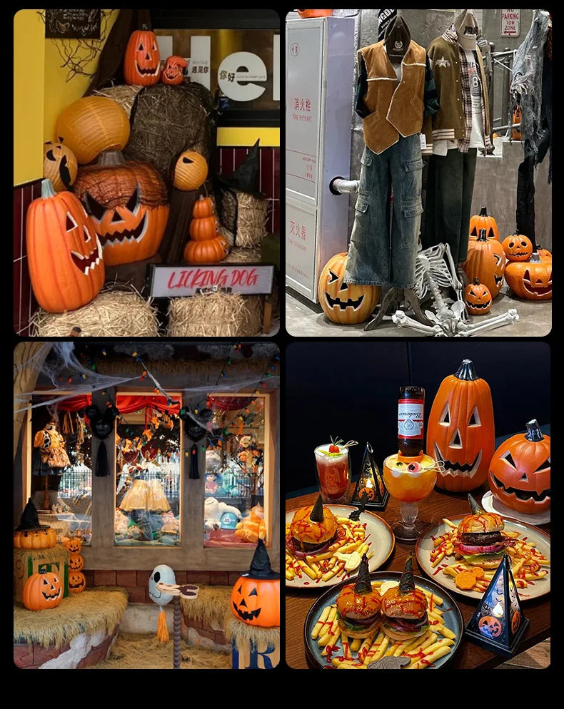 Halloween Decoration Pumpkins Lamp For Home Yard Garden Outdoor Decor Hallowen Horror House Skull Party Props Glow in The Dark