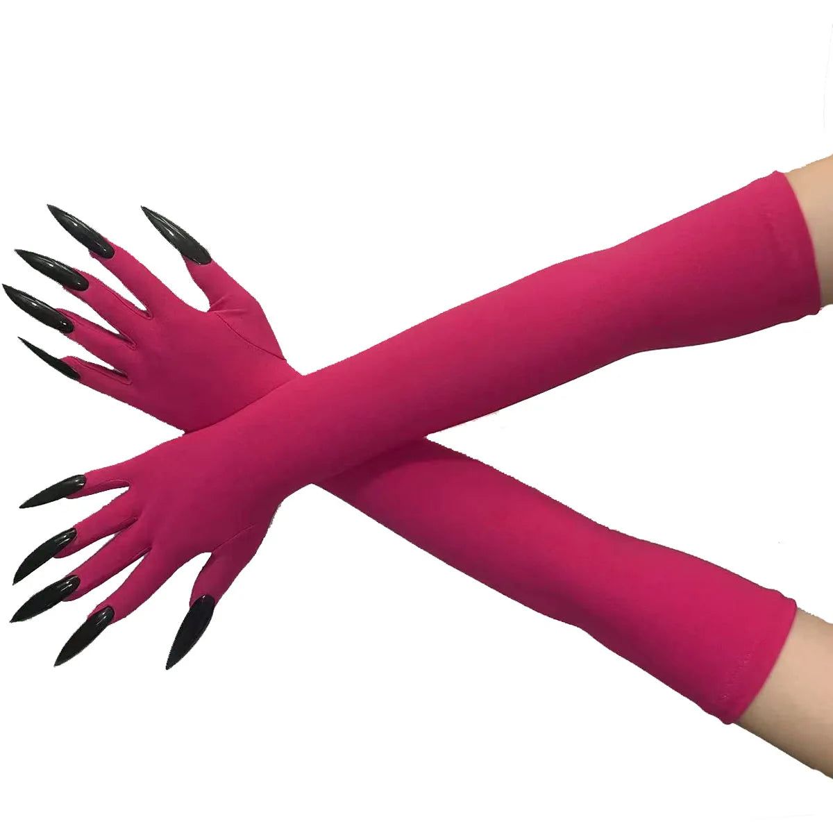 Cool Halloween gloves long ghost claw dress up gloves fashionable red long nails Cosplay Halloween funny gloves A529