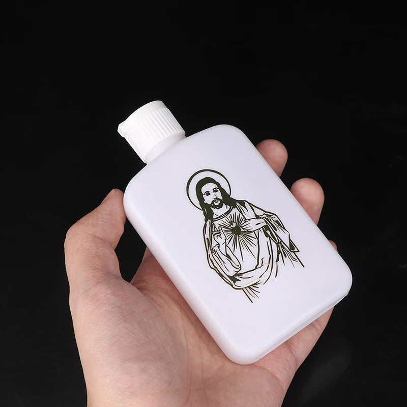 100ml Holy Water Bottles With Screw Lid Plastic Holy Water Container Holy Water Empty Containers With Gold Cross