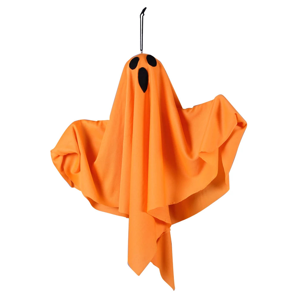 Halloween Glowing White Ghost LED Hanging Ghosts Horror Props with Fairy Light Indoor Outdoor Haunted House Halloween Decoration