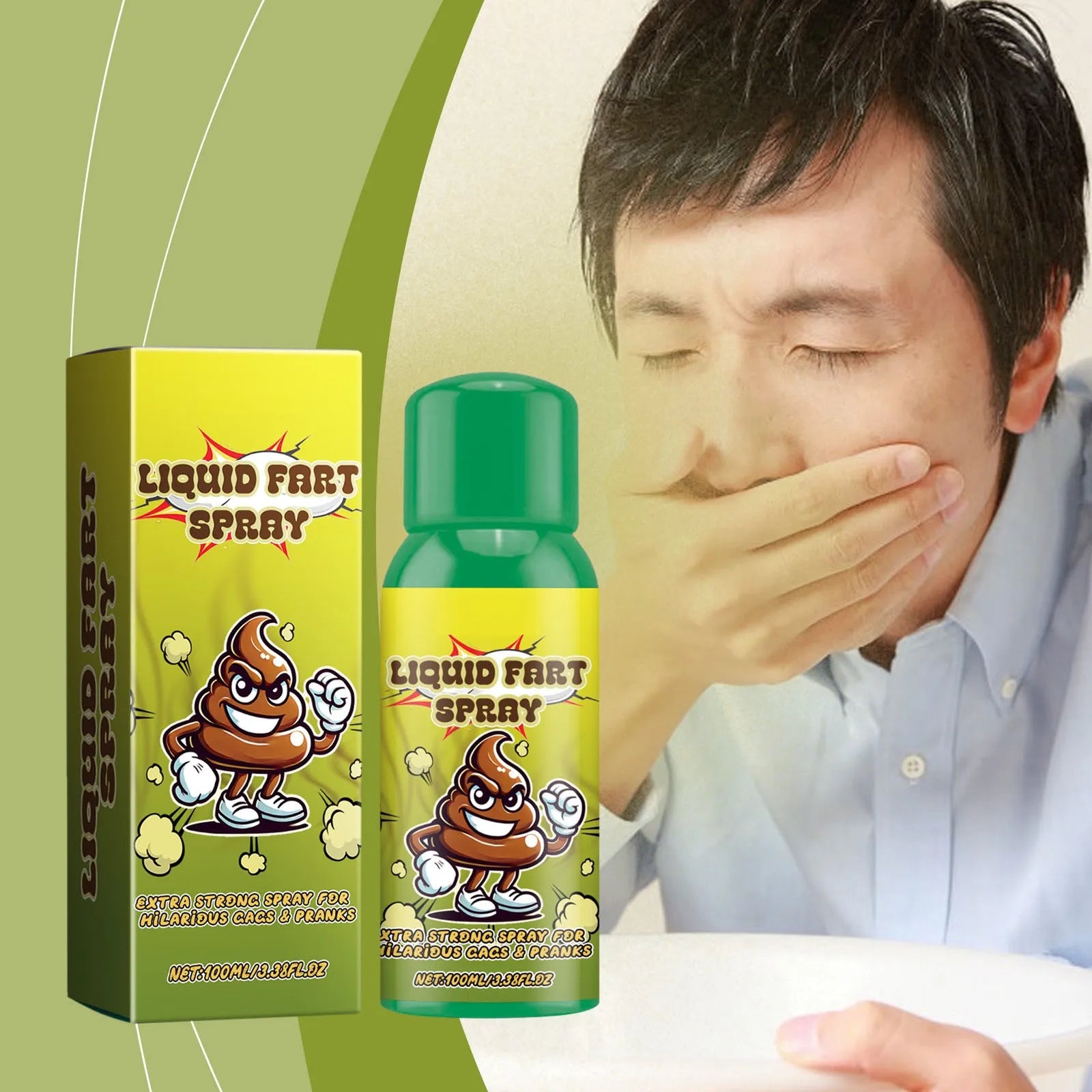 100ml Fart Gag Spray Prank Joke Terrible Smell Spray Party Supplies Spoof Spray for Adults Kids Halloween Funny Toys
